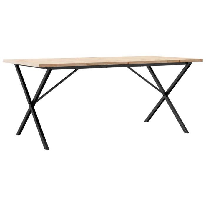 VidaXL Table à Manger Cadre en X, Table à Dîner, Table de Repas Cuisine Restaurant Intérieur, 180x90x75,5 cm Bois de Pin 3282766