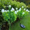 Gardenia Flower Solar Artificial Flower Light Realistic Multi-Color Changing Waterproof Landscape Lamp Colorful Light