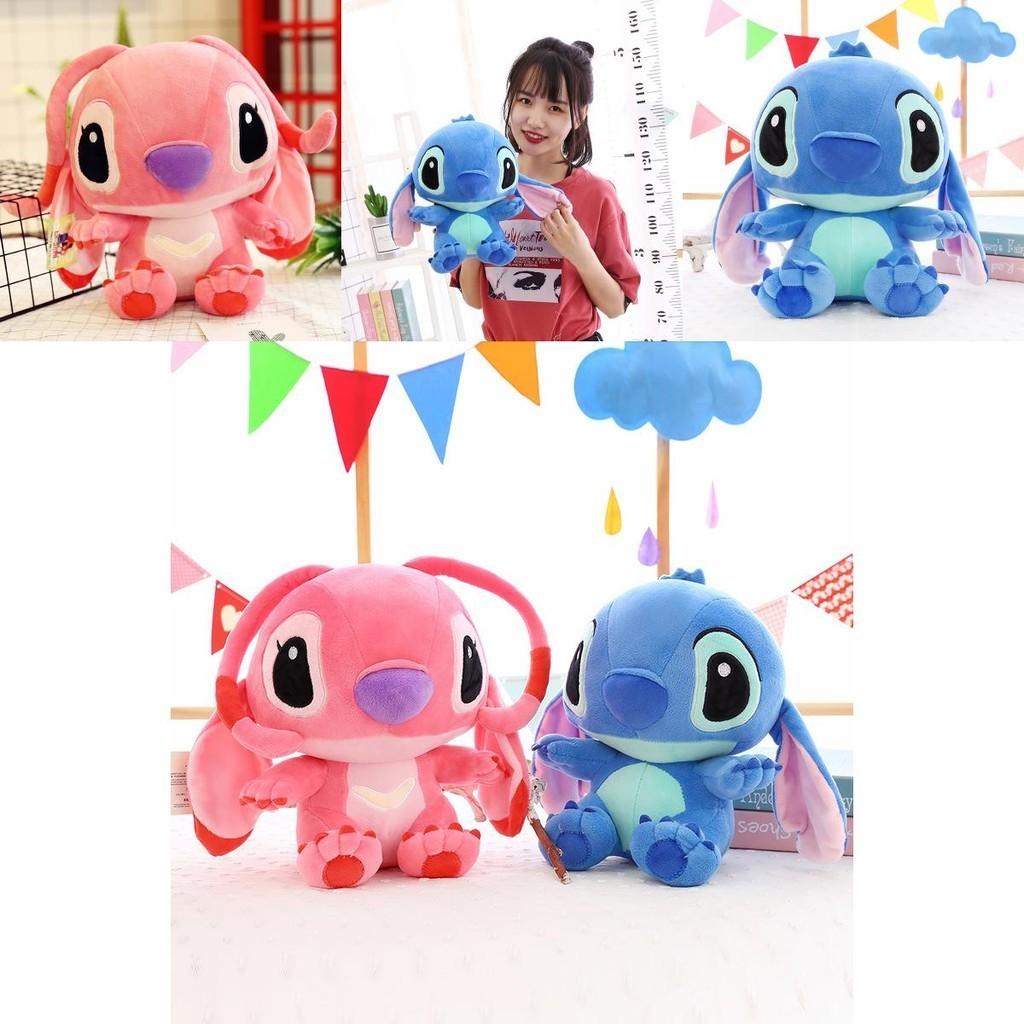 Large Cuddly Soft Lilo Stitch Stitch Angel Plush Toy