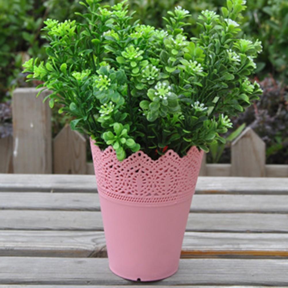Pink Flower Pot White Yellow Blue Flower Pot Hollow