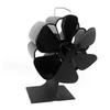 Heat Powered Fireplace Fan 6 Blade Auto Start Aluminum Alloy Under 25dB Silent Thermal Fan for Stove Accessories