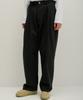GNOK Cotton Double-Pleat Wide Pants [Black]