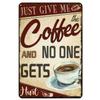 Vintage Coffee Metal Tin Sign Plaque Metal Plate Retro Wall Art Posters For Cafe Bar Pub Kitchen Club Iron Painting Decoration