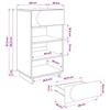 Shoe Cabinet 48 x 38 x 87.5 cm Engineered Wood White