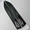 2Pcs/lot 20cm X 2.9cm ABS R Badge Sticker Car Side Blade Sports Wing Fender Emblem Accessories For Golf Polo Tiguan Rline R-Line