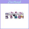 6pcs Hello Kitty Entertainment Scene Mini Model Ornament Set For Gift And Decoration