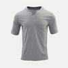 Summer Men's Thin V-Neck Solid Color Casual Breathable Short Sleeve T-Shirt With Pocket