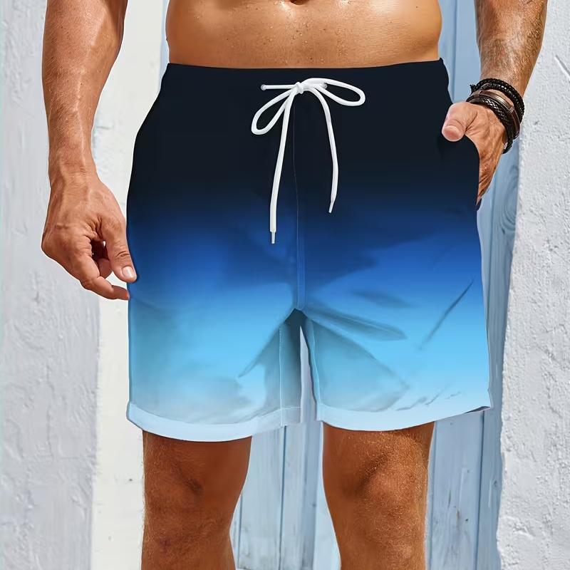 Men s digital printed shorts casual beach shorts M
