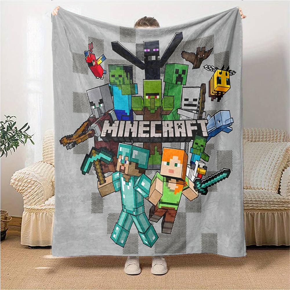 Minecraft Characters Adventure Blanket Soft Throw Blanket For Home Bedroom Bed Sofa Travel Office Solid Christmas Blanket