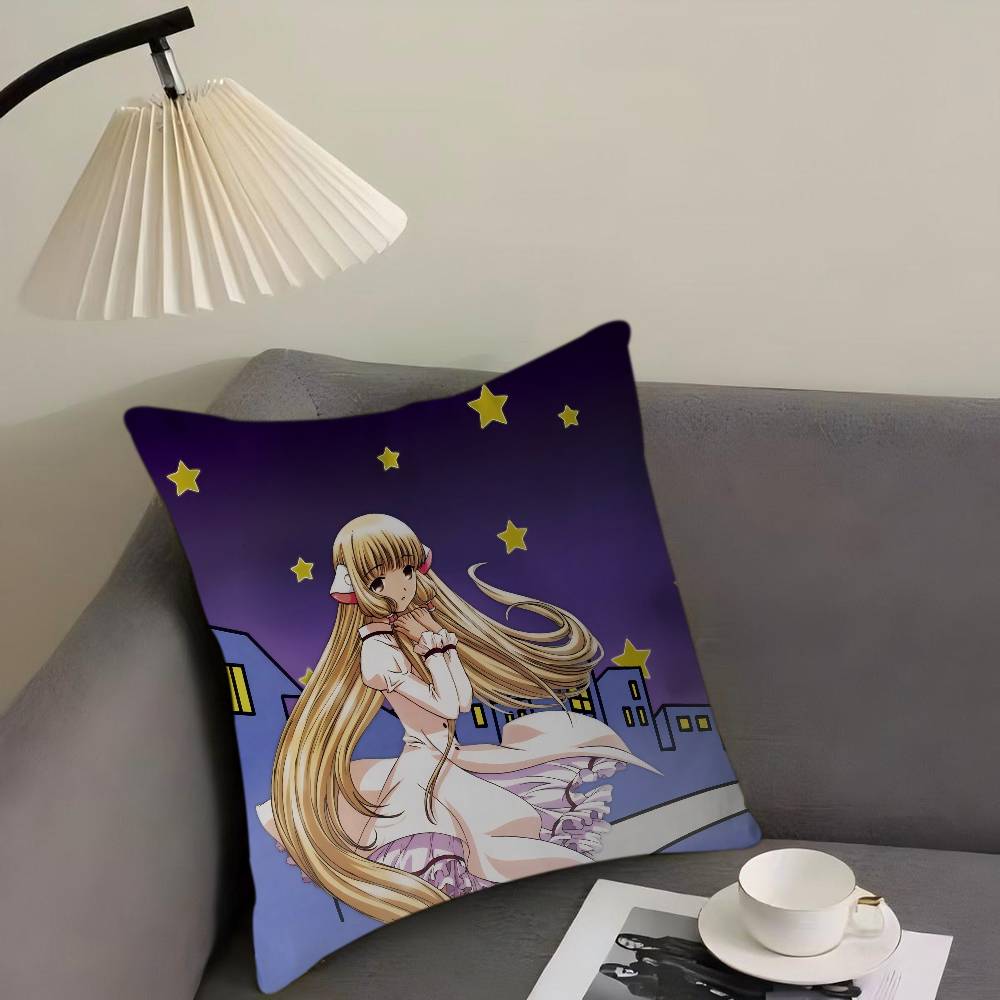 

Chobits Stitch Lucky Dragon Pillow Cover Sofa Cushion Cover Home Room Decoration Children Gift 12x12Inch