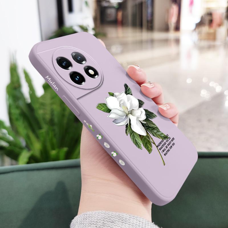 

Mangnolia Phone Case For Oneplus 12 12R 11 11R 10 10R 10T 9R 9RT 9 8T 8 7 7T Pro 5G Liquid Silicone Cover OnePlus 11R