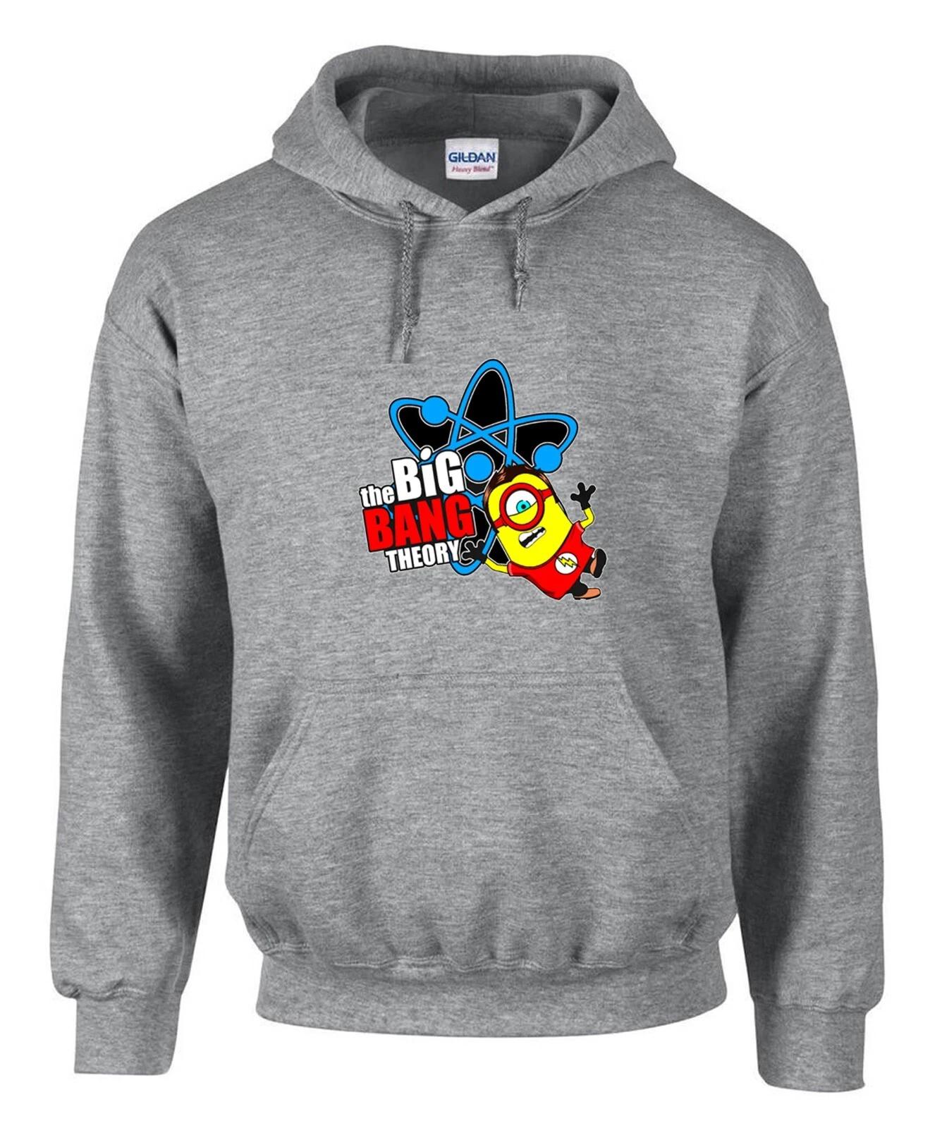 Big Bang Minions Sheldon Graue Hoodies Kapuzenpullover -3308 -Grau L