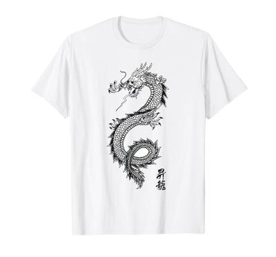 Chinesisches Drachen Tierkreiszeichen Stammes-Fantasy Mythische Kreatur Kunst T-Shirt