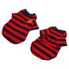 Dog Striped Pullover 2 Legged Soft Comfortable Breathable Pet T Shirt Clothes for Spring Summer Red Blue