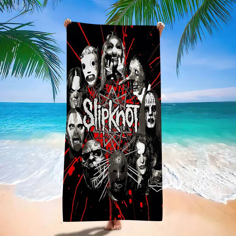 Jmg Household Supplies Band S-Slipknot Music Microfiber Beach Towel Absorbent Quick Dry Soft Yoga Swimming Resort Mountain Climbing Towel