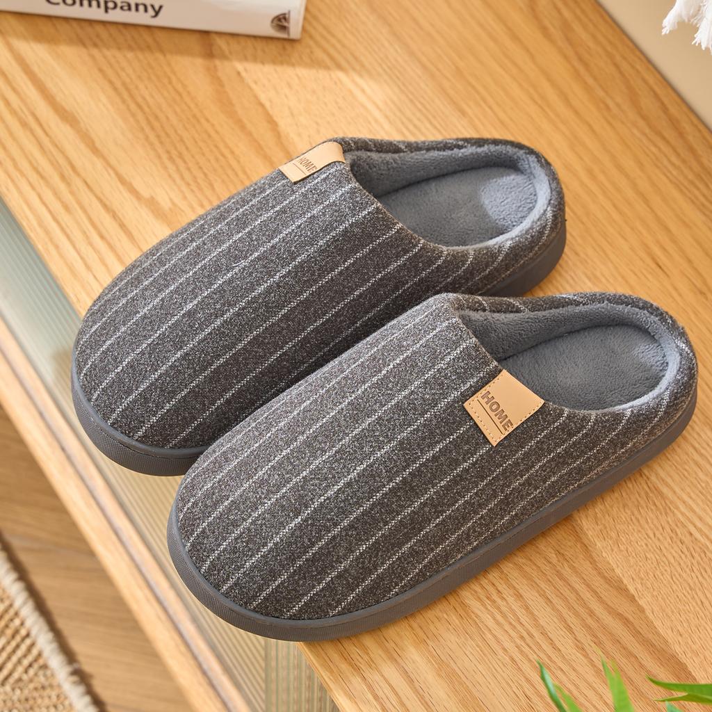 Winter Women Home Slippers Plush Warm Thick Bottom Slides Breathable Comfortable Non-slip Slippers Indoor Outdoor Men Casual Slippers