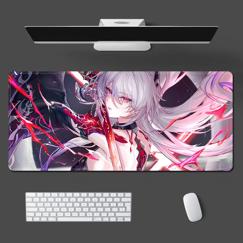 Acheron Mouse Pad XXL Honkai Star Rail Anime Desk Mat Cartoon Esports Game Office Locking Mouse Pads