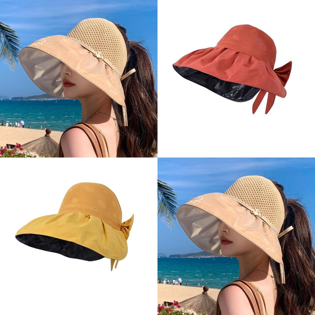 Summer Sun Protection Hat Women Large Brim Uv Shield Outdoor Sun Hat For Beach Travel