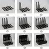 Splicable Plastic Desktop File Rack Vertical A4 Document Holder Multi-grid Magazine Organizer Office Stationery Storage