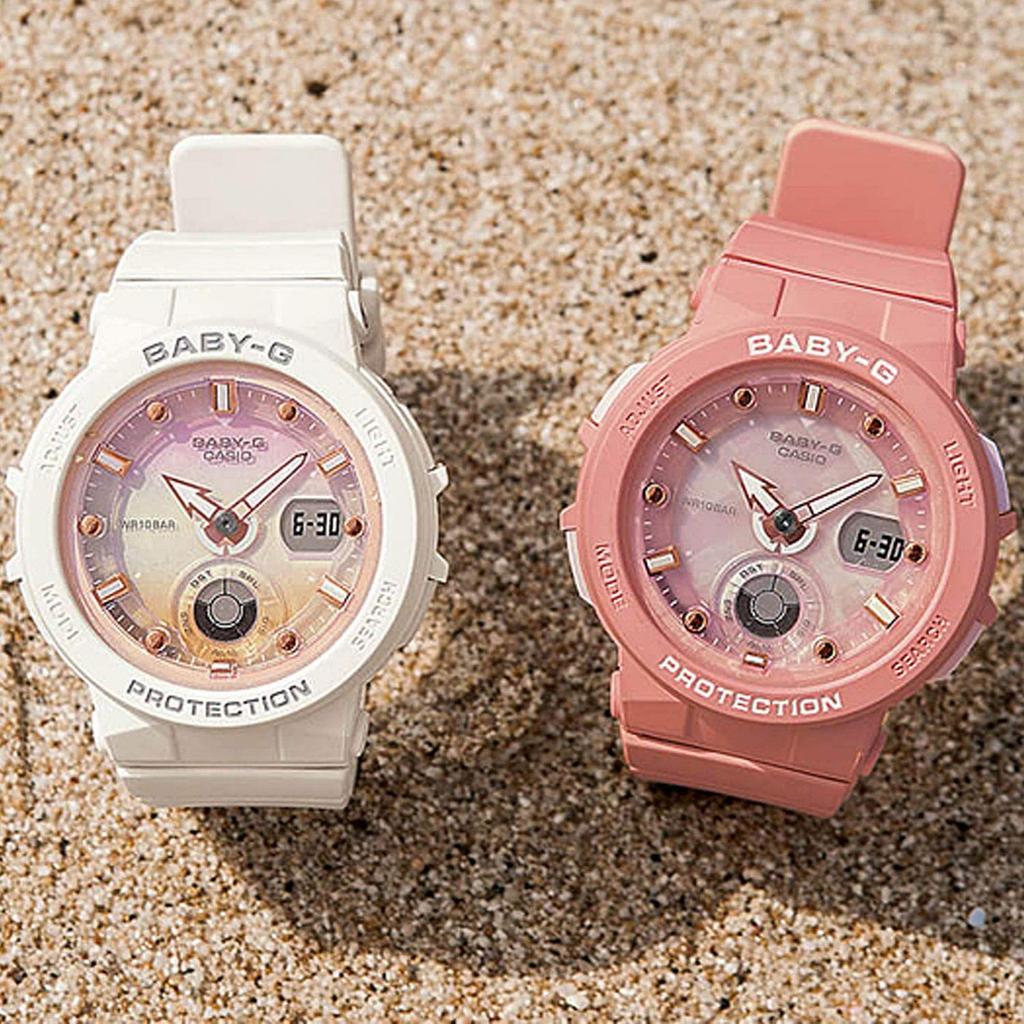 Casio Baby-G BEACH TRAVELER BGA-250-7A2JF Women's Watch, White (Official Japanese Product)