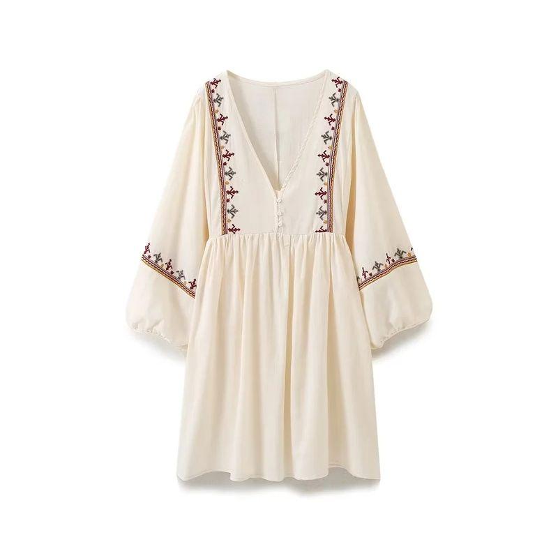 Jnleaog Summer New Arrival Women's Clothing Fashion Style Fashion All-Match Patchwork Embroider Short Dress 5770042