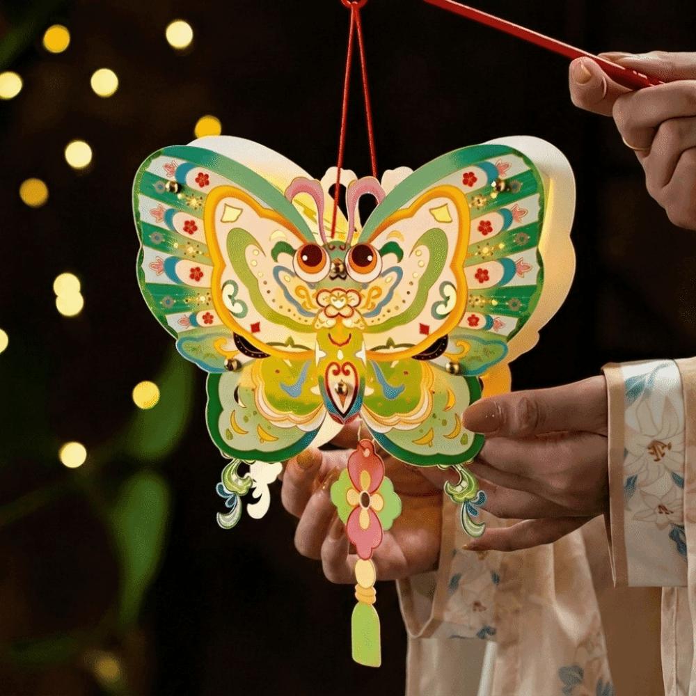 Butterfly Children's Hand-held Lanterns Paper Luminous Lantern Mid-Autumn Festival
