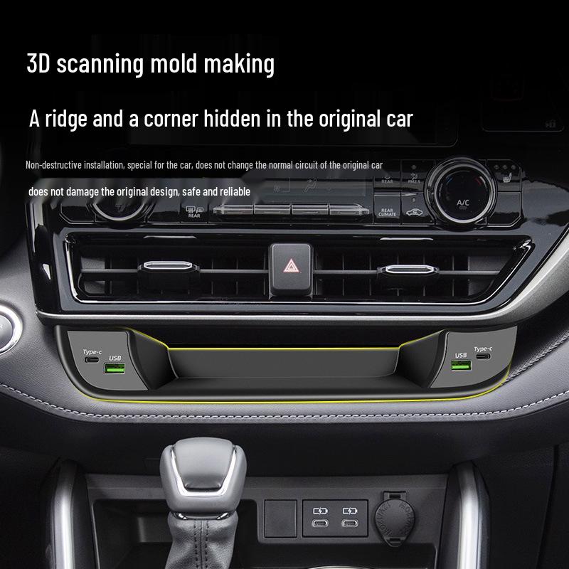 21-23 Highlander/Crown Land Cruiser USB Charger: Smart Fast Charge Expansion.