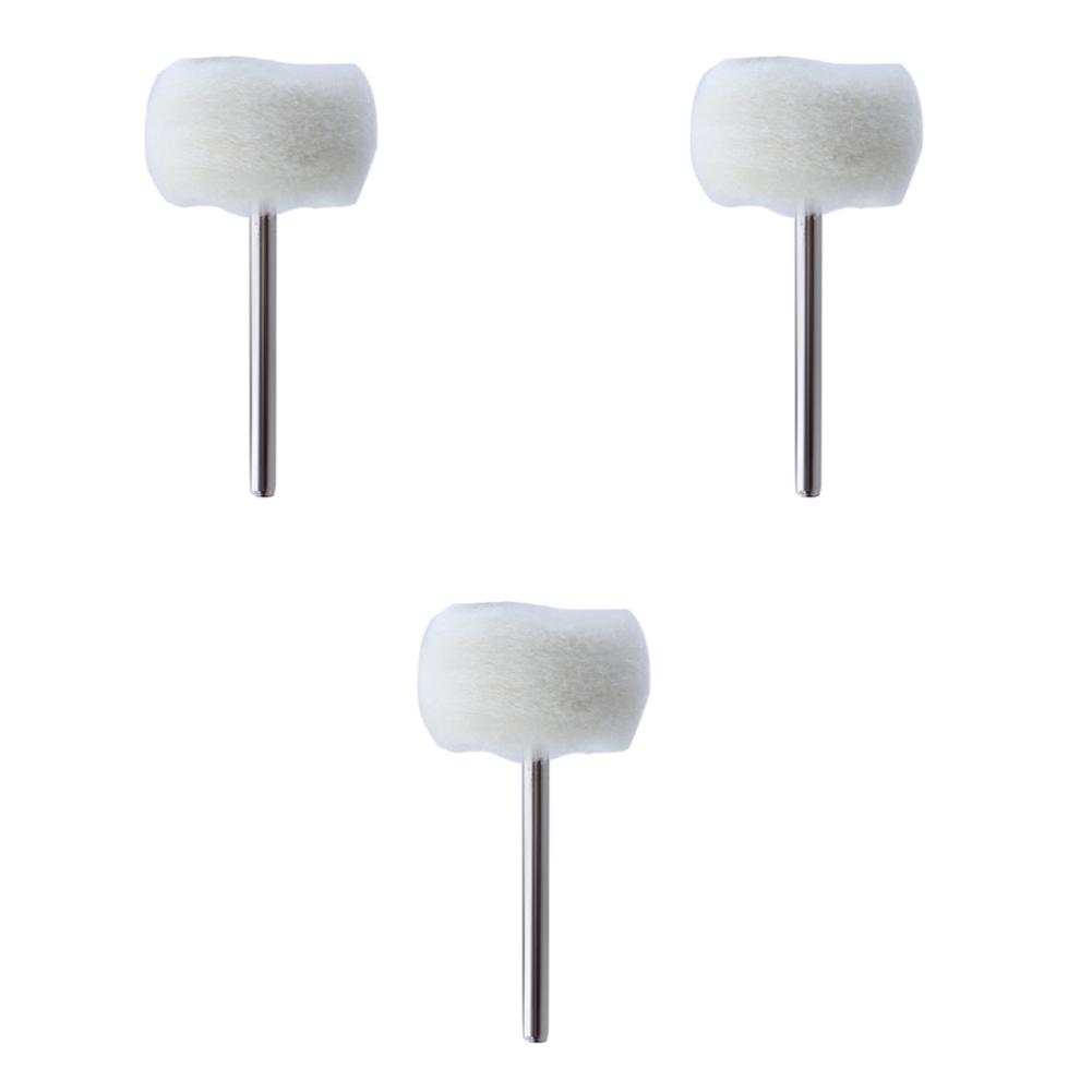 1-10pcs 3mm Mini Felt Grinding Sanding Head Polishing Brush for Dremel Dril Jade Abrasive Buffing Wheel Shank Cotton Thread