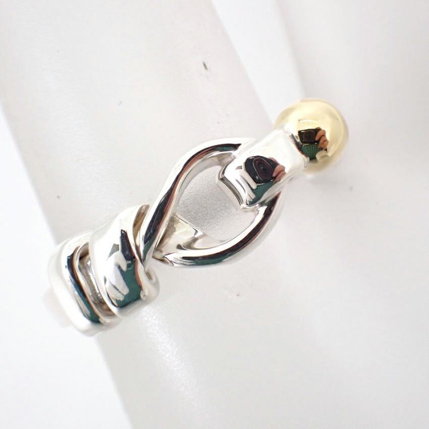 [Pre-owned] TIFFANY 925/750 Love Knot Combination Ring / Size 12 / J68-3