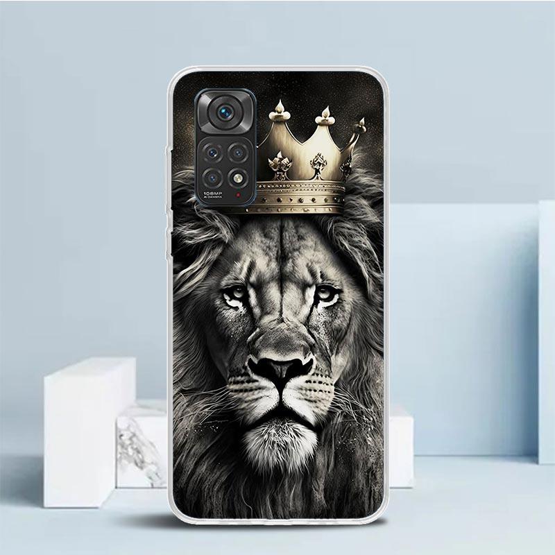 Lion Alpha Male Cub King Phone Case For Xiaomi Redmi Note 15 14 14S 13 12S 12 Pro Plus 11S 11 11T 11E 10S 10 + Soft TPU Back Cov