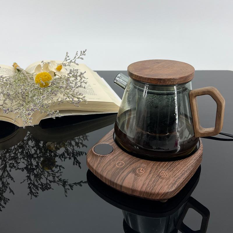 Electric Beverage Heating Plate 200W Smart Milk Tea Coffee Cup Mug Warmer For Desk 5 Temperatures With Timer Automatic Shut Off