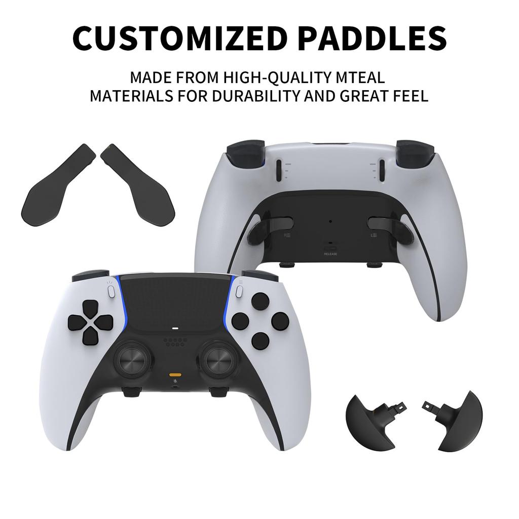 Metal Thumbsticks for PS5 Edge Metal Back Paddle Trigger Button Replacement Accessory Parts for PS5 DualSense Analog Controller, Joysticks,
