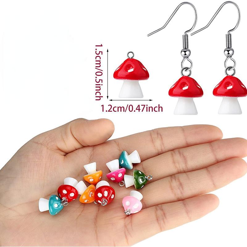 

5 шт. разноцветные подвески в виде грибов, брелок для ключей «сделай сам», браслеты, подвеска для изготовления ювелирных изделий 5pcs