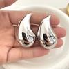 European and American Style Hollow Chili Pepper Silver Stud Earrings, Trendy Teardrop Style, High-end and Light Luxury Cross-border Earrings
