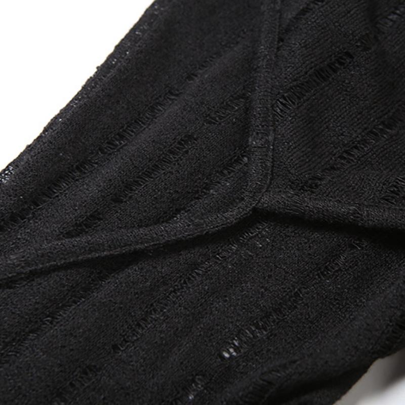 Autumn New Women's Solid Color Slim Street Fashion High Waist Casual Ripped Flared Pants