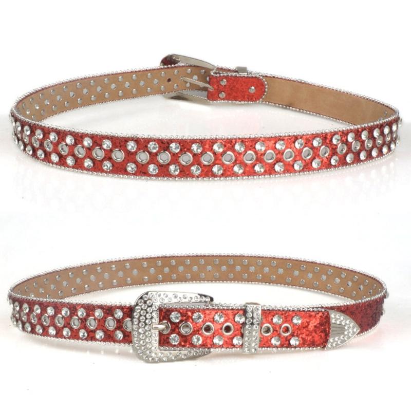 Bling Bling Cowboy Cowgirl Waist Belt Jeans Skirt Full Rhinestone Belt for Teens