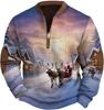 Men's Christmas Snowflake Tree Print Hoodie - Autumn 2025 Edition
