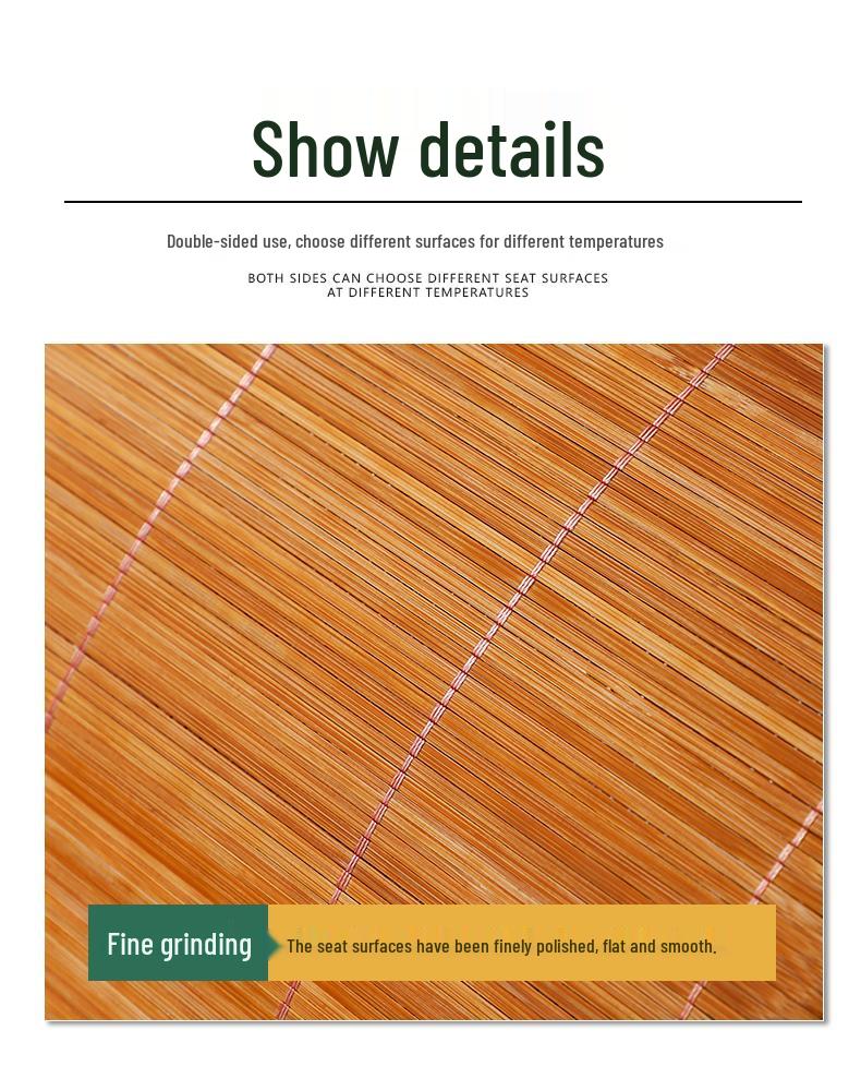 Cooling Bamboo Summer Pillowcase - Ice Silk & Rattan Mat for Adults