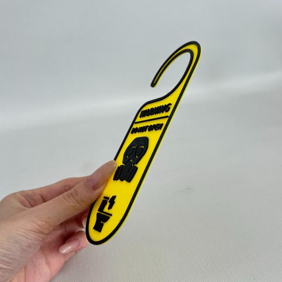 Toilet Door Knob Hanger Single-Sided Do Not Open Bathroom Door Warning Sign All Standard Doors Handle Hanging Decoration