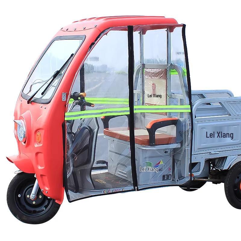 Electric Tricycle Rain & Wind Canopy with Warm Side Curtains for Autumn/Winter