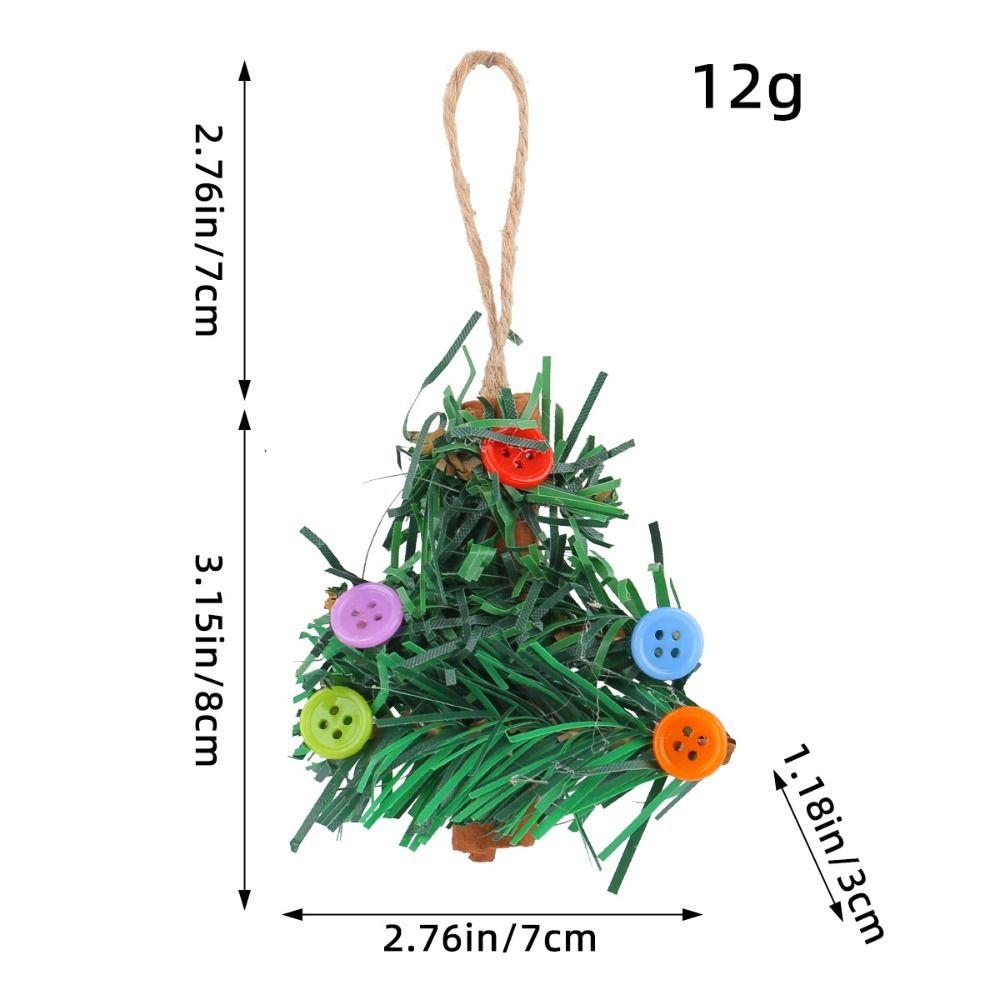 2 Pcs Buttons Mini Christmas Tree Accessories Christmas Tree Pendant Christmas Decoration Gift