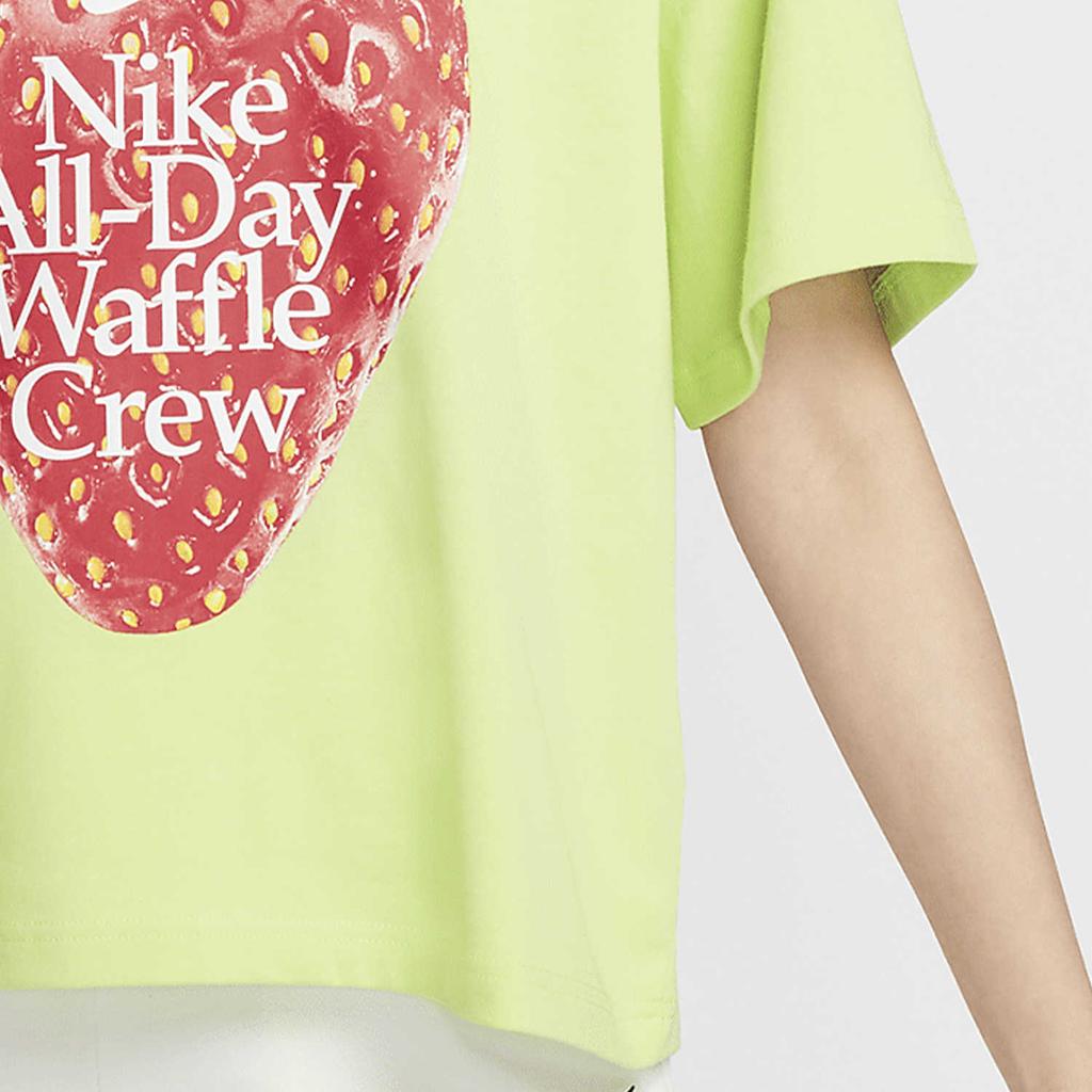 Nike SS24 Drop Shoulder Sleeve T Shirt Women's Green Yellow HQ1197-763