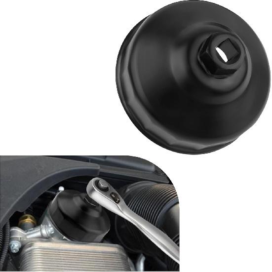 86Mm Oil Filter Wrench Tool With 16 Flutes,Oil Filter Removal Tool For 3/8" Ratchet Drive,Oil Filter Remover Tool Compatible With BMW Volvo Car