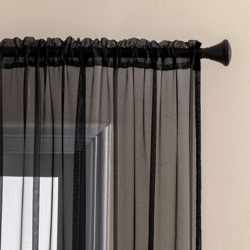 Colorful Semisheer Modern Privacy Romantic Curtains Light Filtering Window Scarf For Living Room Bedroom Study Room Decor