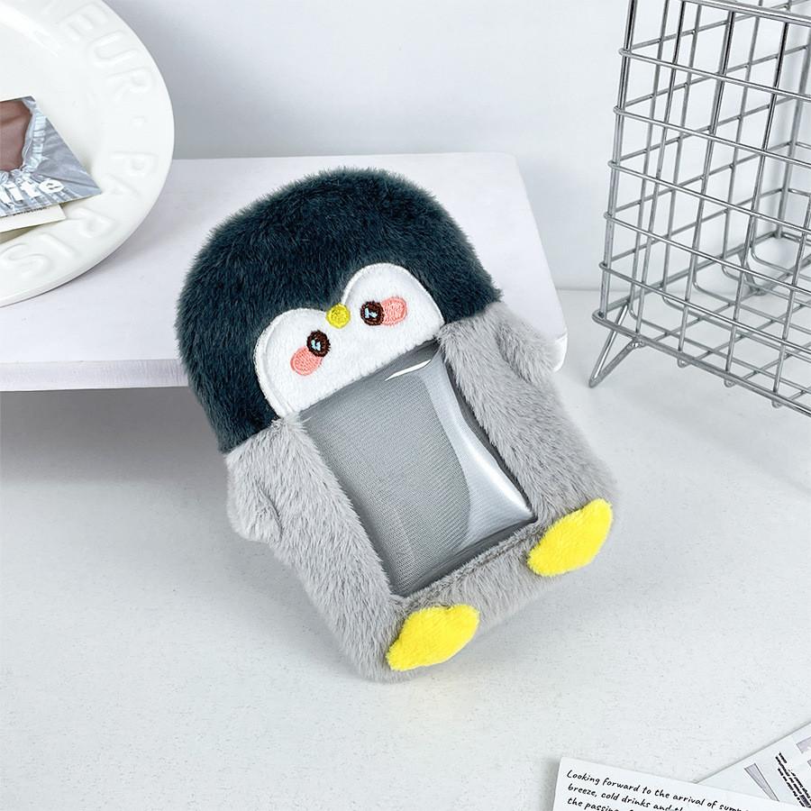 

Плюшевый пингвин, милый кармашек для карточек, стильный держатель для студенческих и проездных билетов с животной тематикой