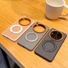 Grain Line Phone Case For OPPO Find X8 Pro Magnetic PC Hard Shell Protective Solid Color With Holder Find X8 Ultra Back Cover