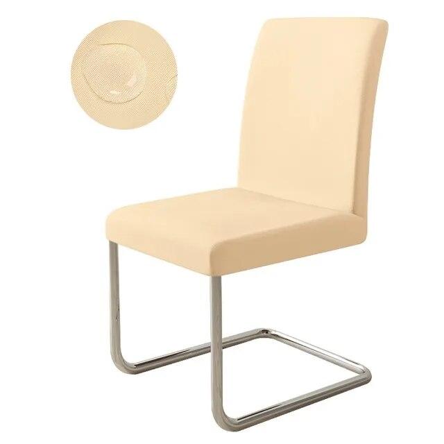 Elastic Waterproof Chair Cover Plain Spandex Dining Room Seat Cover Chair Protector for Restaurant Kitchen Banquet Seat Case