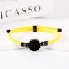 Stainless Steel Multi-Color Adjustable Bracelet with Round Tag for Laser Engraving, 15mm Hole