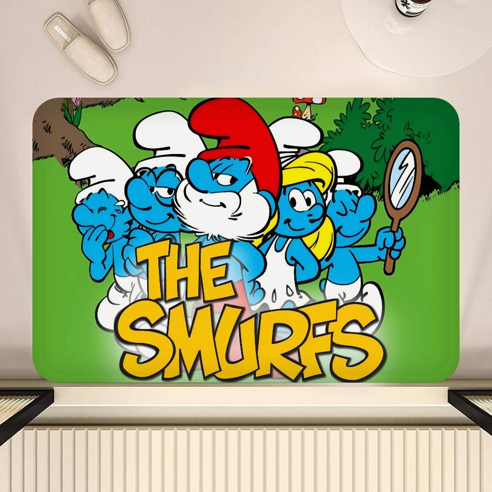 S-Smurfs Cute Floor Carpet Nordic Style Home Doormat Bathroom-Toilet Mats Bedroom Hotel Decor Mat