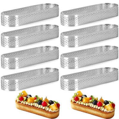 9/6/3 PIÈCES BRICOLAGE Perforé Mousse Gâteau Anneau En Acier Inoxydable Tarte Aux Oeufs Moules Français Dessert Biscuits Cercle Moule Pâtisserie Outils De Cuisson